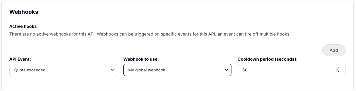Webhook API Details