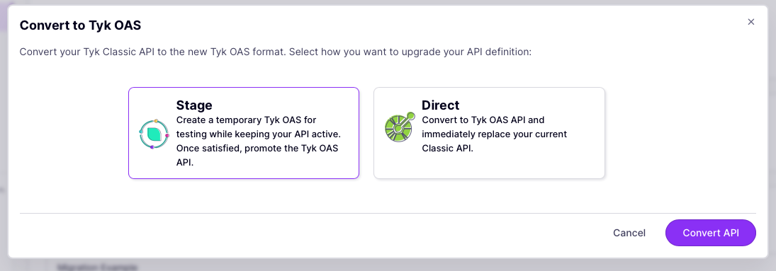 Choosing the migration path: staged or direct